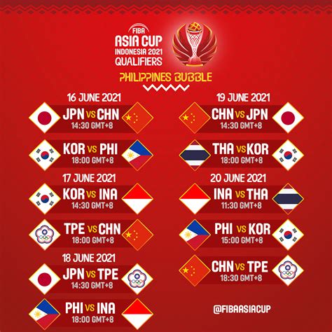 fiba asia schedule